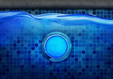 Su altı Led Işık ile su dalgası