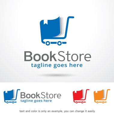 Kitapçıda Logo tasarım şablonu