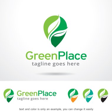Yeşil yer Logo tasarım şablonu
