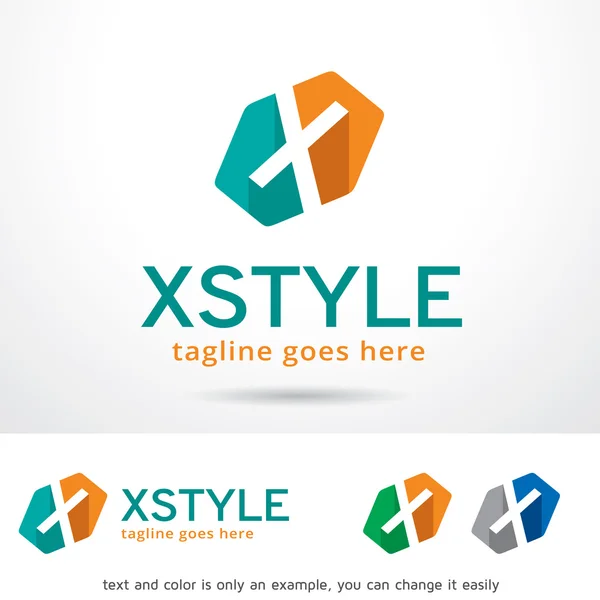 Xstyle brief X Logo sjabloonontwerp — Stockvector