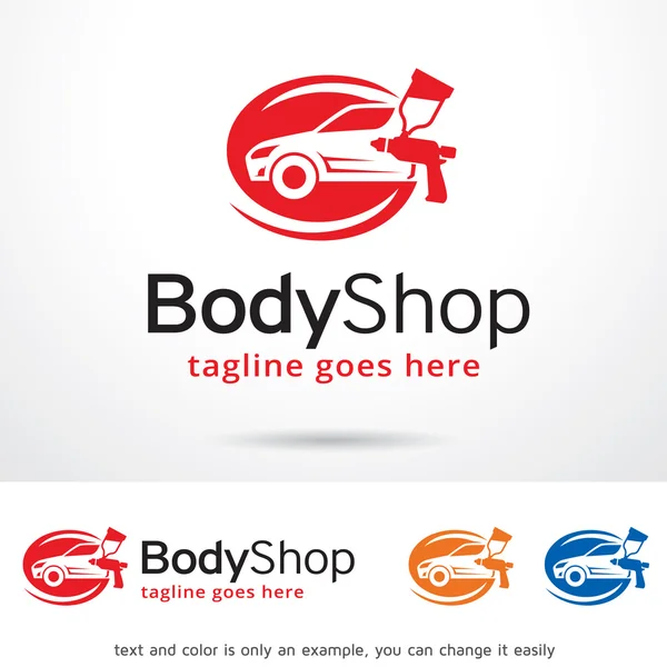 Body Shop Logo Template Design — ストックベクタ