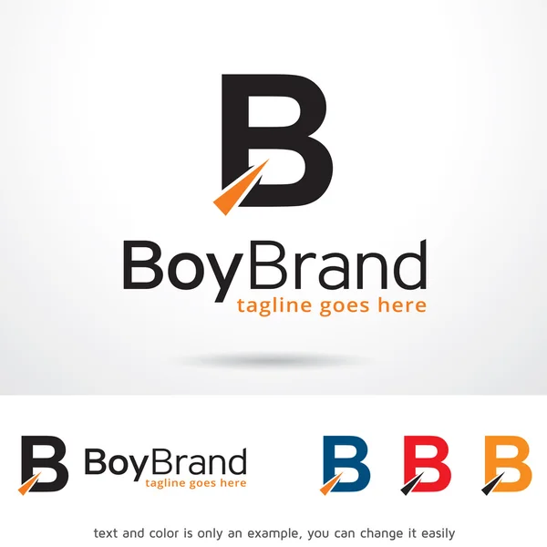 Boy Brand Letter B Logo Template Desain - Stok Vektor