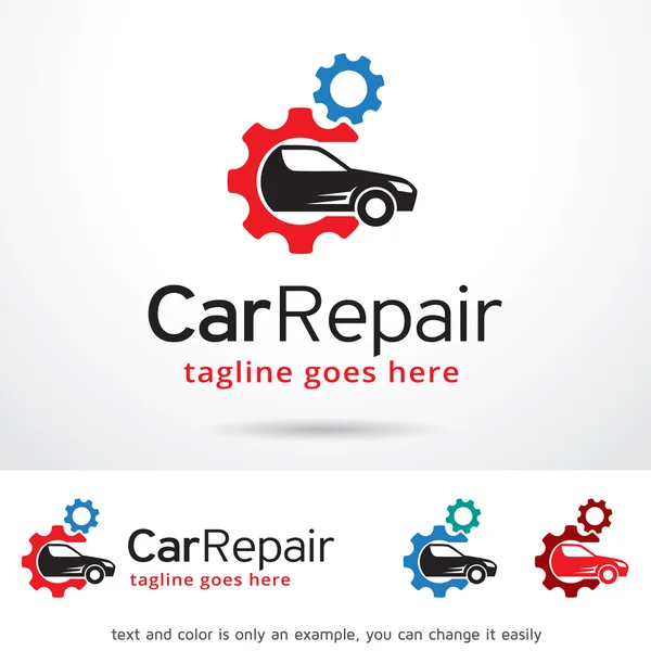 Car Shop Repair Center Logo Template Design — ストックベクタ