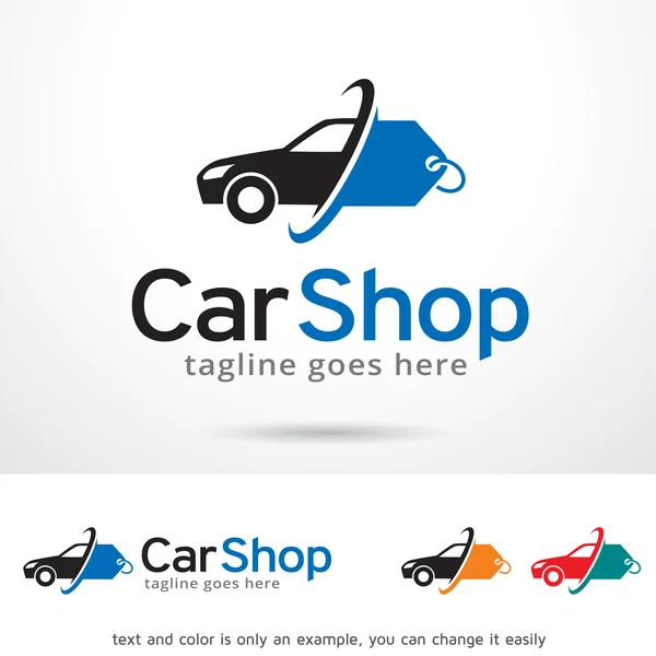 Araba Dükkanı Logo tasarım şablonu — Stok Vektör