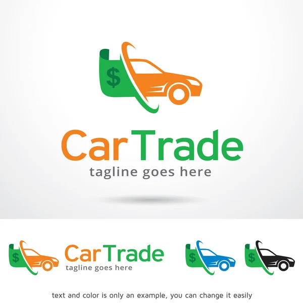 Car Trade Logo Template Design — ストックベクタ