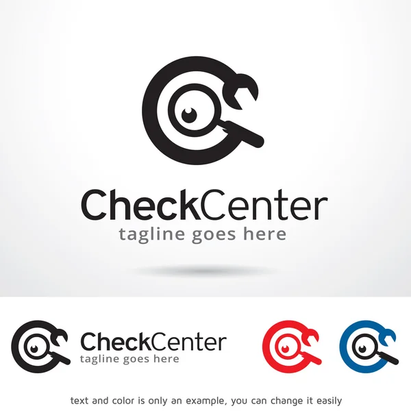 Check Center Logo Template Design — ストックベクタ