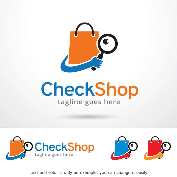 Check Shop Logo Template Design — Stock vektor