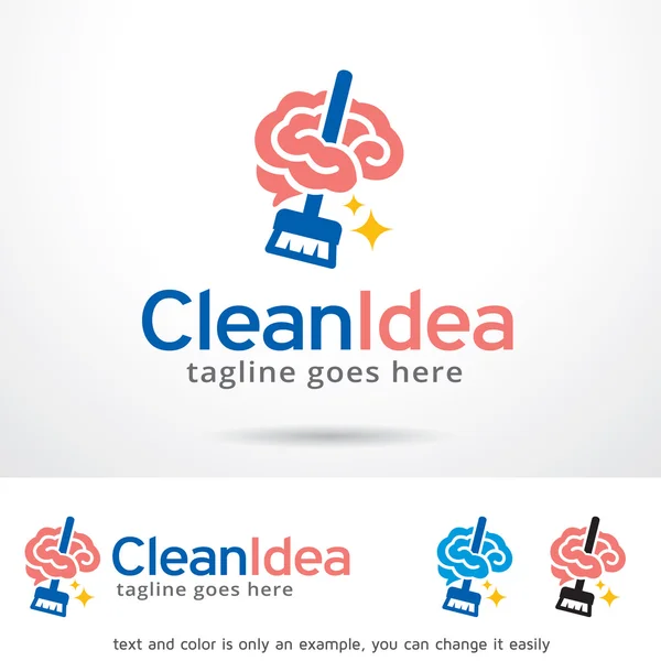 Diseño de plantilla de logotipo de idea limpia — Vector de stock