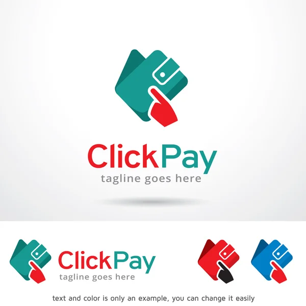 Clique em Pay Logo Template Design —  Vetores de Stock