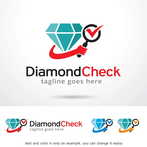 Modèle de logo Diamond Check Design — Image vectorielle