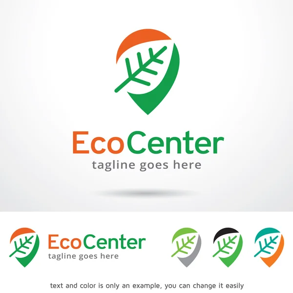 Дизайн логотипа Эко-центра — стоковый вектор