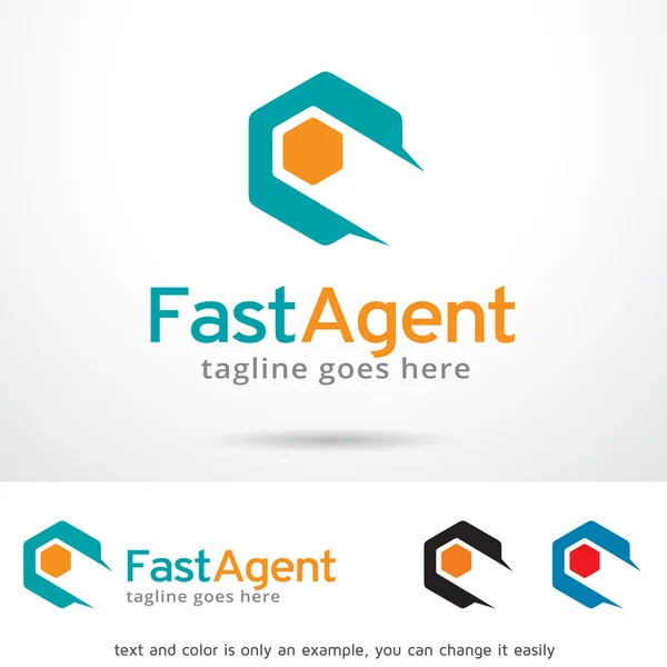 Abstract Agent Logo Template Design — ストックベクタ