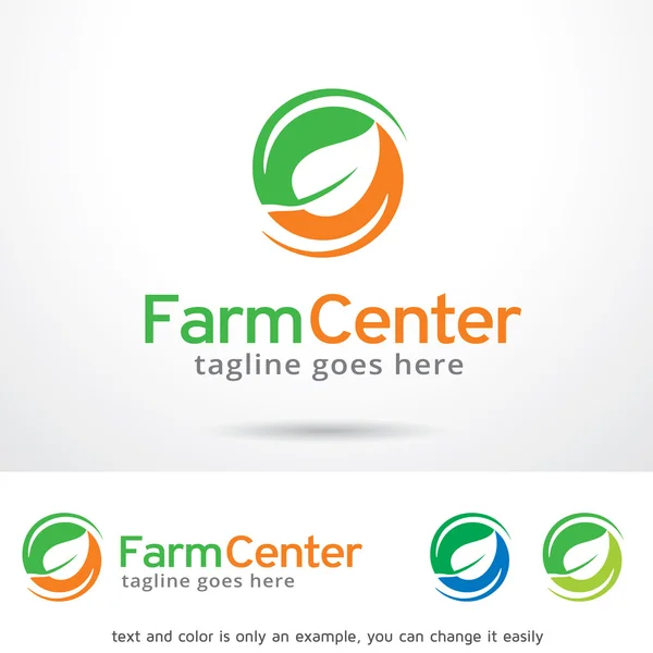 Фермерський центр Логотип Шаблон Дизайн — стоковий вектор