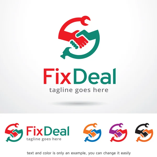 Fix Deal Design de modelo de logotipo —  Vetores de Stock