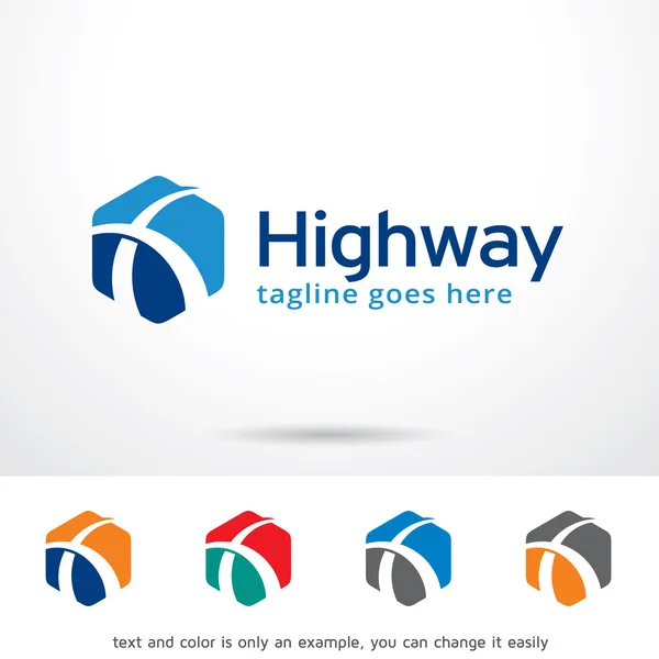 Abstract Highway Logo Template Design — ストックベクタ