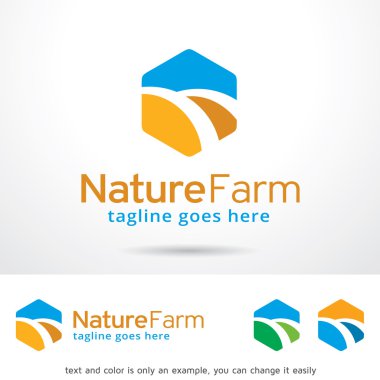 Soyut çiftlik Logo tasarım şablonu