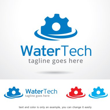 Su teknoloji Logo tasarım şablonu