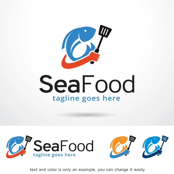Havet mat Logo malldesign — Stock vektor