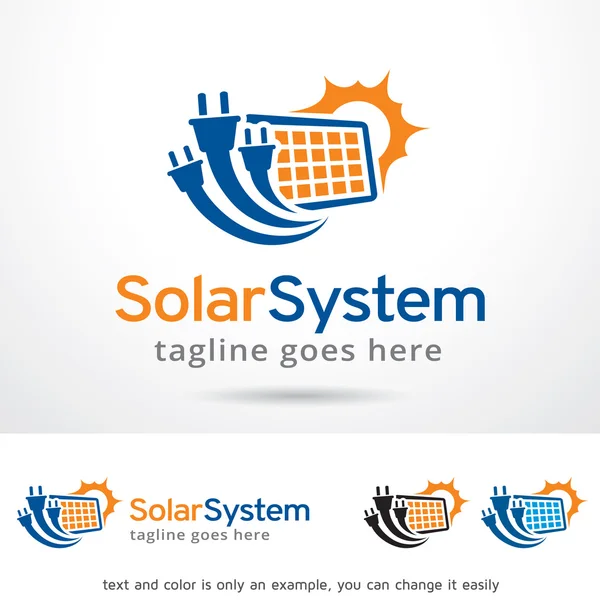 Solar System Logo Template Design — Stock Vector