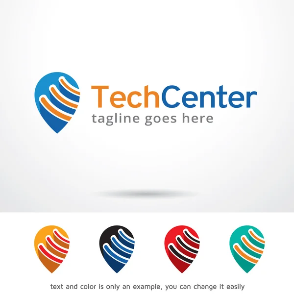 Design de modelo de logotipo de centro de tecnologia — Vetor de Stock