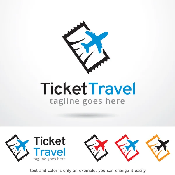 Bilet podróży Logo Szablon projektu — Wektor stockowy