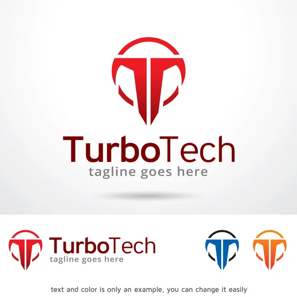 Σχέδιο προτύπου λογότυπο γράμμα T Turbo Tech — Διανυσματικό Αρχείο