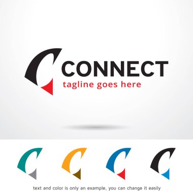 Mektup C Logo şablonu tasarlamak vektör bağlanmak 