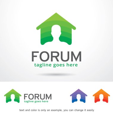 Forum Logo şablonu tasarlamak vektör, amblem, tasarım konsepti, yaratıcı sembol simge