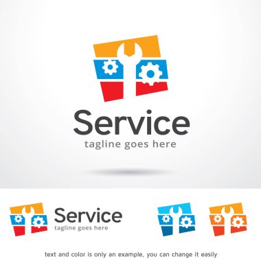 Hizmet Logo şablonu tasarlamak vektör, amblem, tasarım konsepti, yaratıcı sembol simge