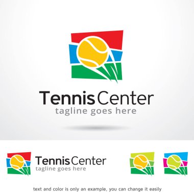 Tenis Merkezi Logo şablonu tasarlamak vektör