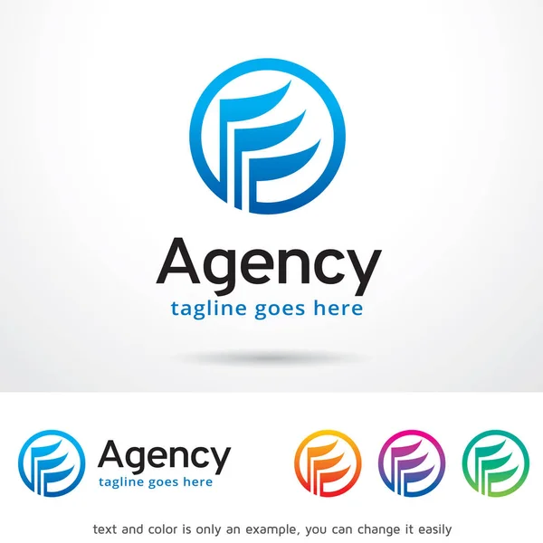 Agencia Resumen Logo Plantilla Diseño — Archivo Imágenes Vectoriales