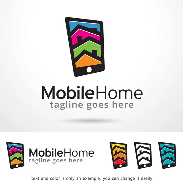 Mobil ev Logo şablonu tasarlamak vektör, amblem, tasarım konsepti, yaratıcı sembol simge — Stok Vektör