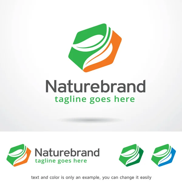 Nature Brand Logo Template Design Vector, Emblem, Design Concept, Creative Symbol, Icon - Stok Vektor
