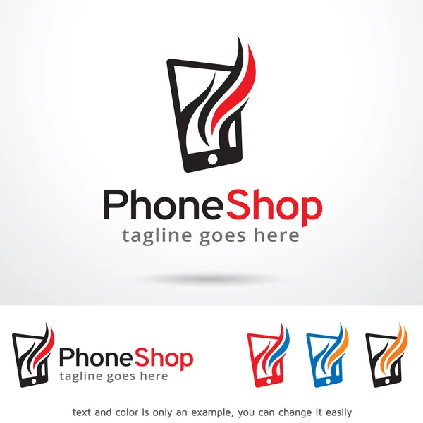 Loja de telefones Logo Template Design Vector, Emblema, Conceito de Design, Símbolo Criativo, Ícone —  Vetores de Stock