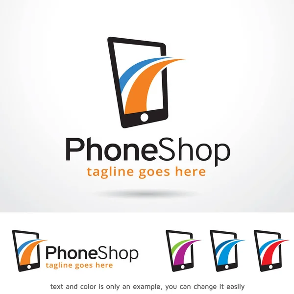 Telefon alışveriş merkezi Logo şablonu tasarlamak vektör, amblem, tasarım konsepti, yaratıcı sembol simge — Stok Vektör