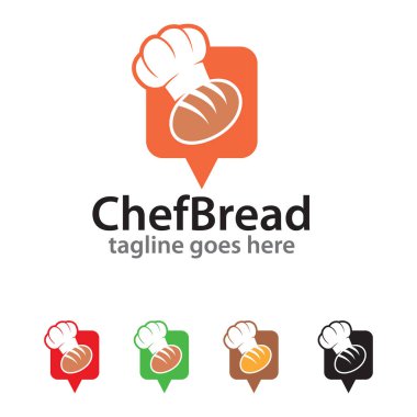Şef ekmek Logo tasarım şablonu