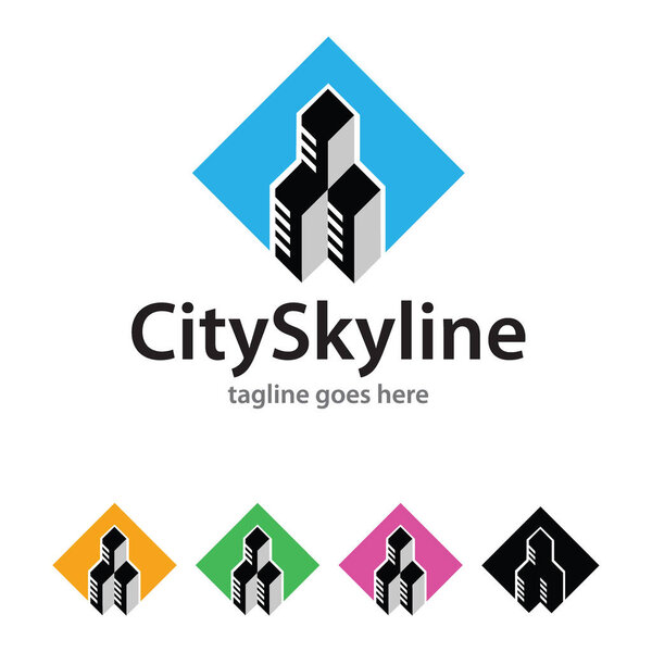 City Skyline Logo Template Design