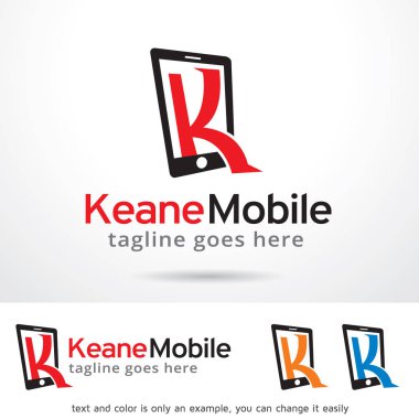 K harfi mobil Logo şablonu tasarlamak vektör