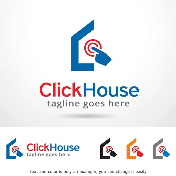 Clique House Logo Template Design Vector —  Vetores de Stock