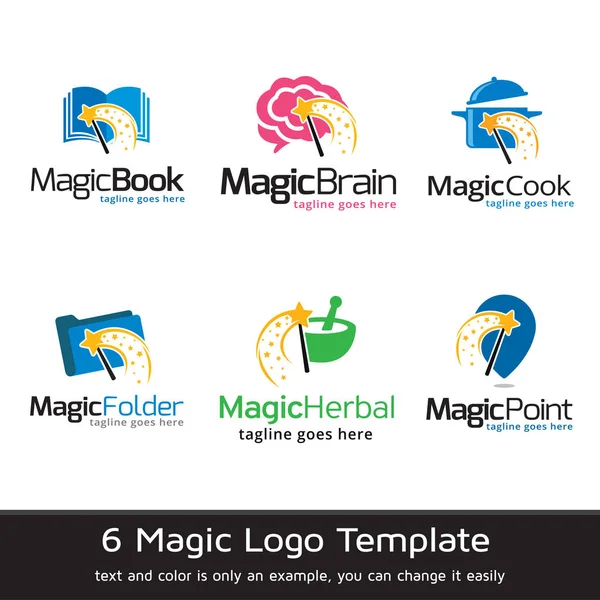 Magic logó sablon Design — Stock Vector