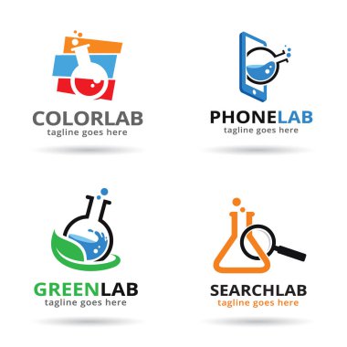 Laboratuvar Logo tasarım şablonu