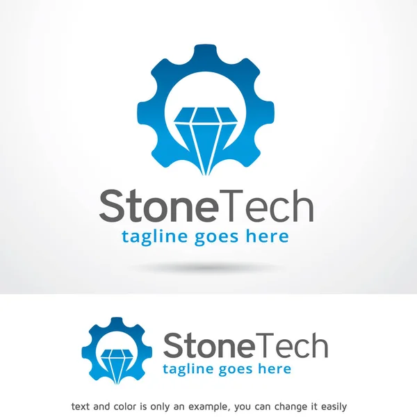 Σχέδιο προτύπου λογότυπο πέτρα Tech — Διανυσματικό Αρχείο