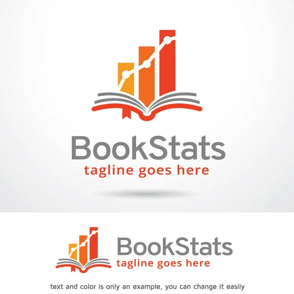 Návrh šablony Logo knihy statistiky — Stockový vektor