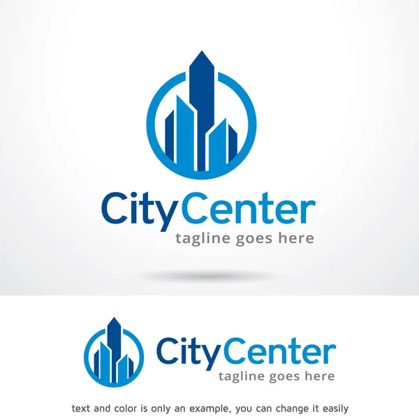 Design de modelo de logotipo do centro da cidade —  Vetores de Stock