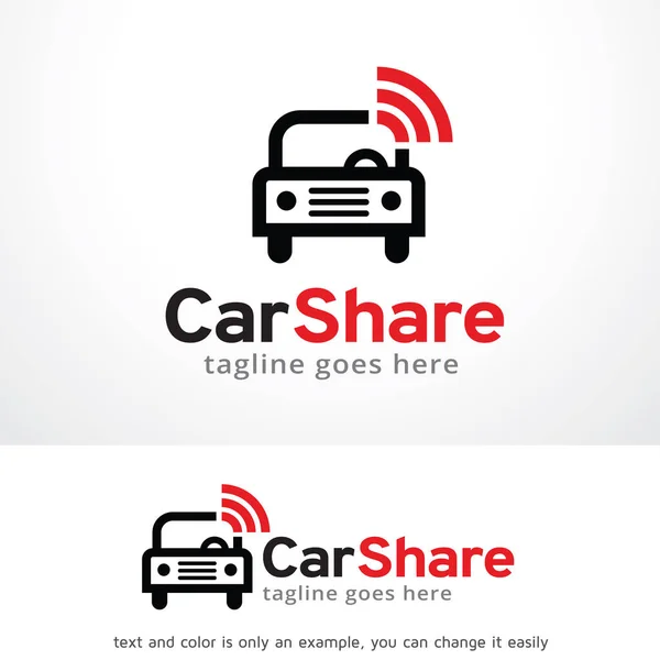 Car Share Logo Template Design — Stock Vector