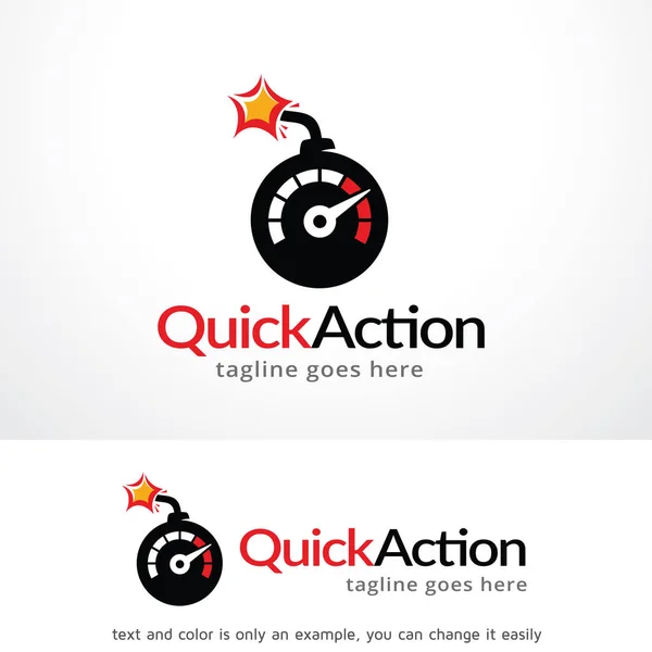 Hızlı eylem Logo tasarım şablonu — Stok Vektör