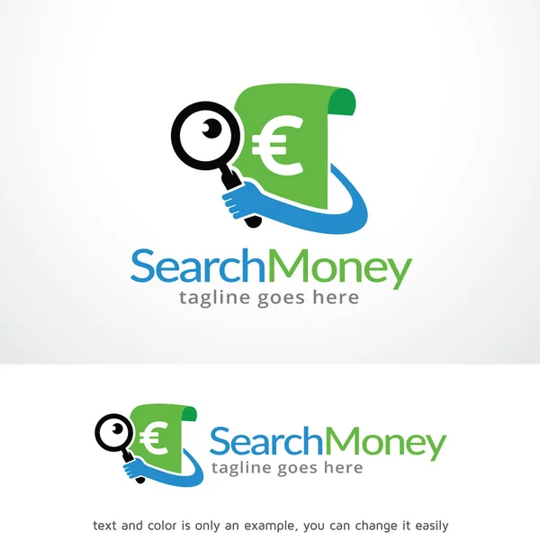 Pesquisa dinheiro logotipo modelo design —  Vetores de Stock