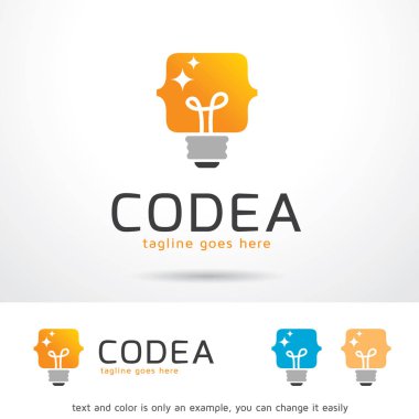Kod fikir Logo şablonu tasarlamak vektör