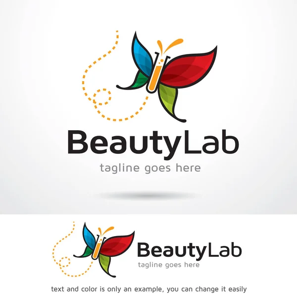 Güzellik laboratuvar Logo şablonu tasarlamak vektör — Stok Vektör