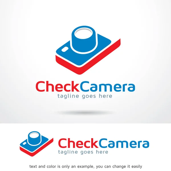 Camera selectievakje Logo sjabloon ontwerp Vector — Stockvector
